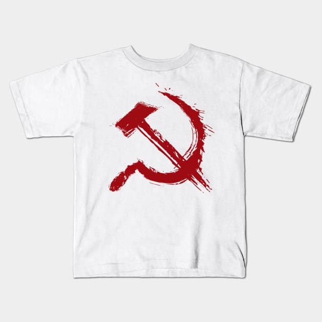 Hammer and Sickle Kids T-Shirt by Death Is Art